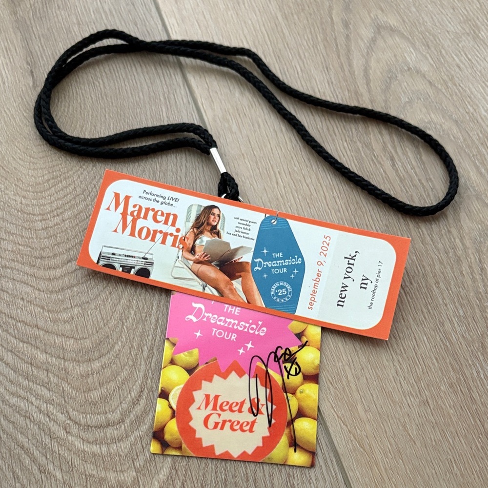 Maren Morris Tour Lanyard with Meet & Greet Pass